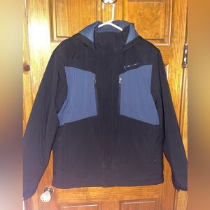 Free Country Men's Black and Dark Gray Performance Jacket